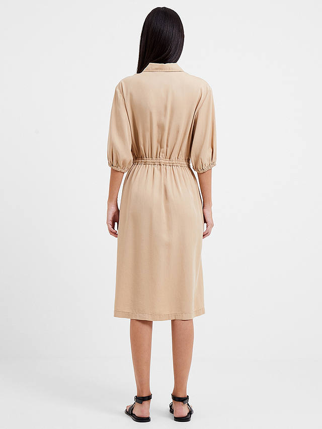 French Connection Elkie Drawstring Twill Dress, Incense             