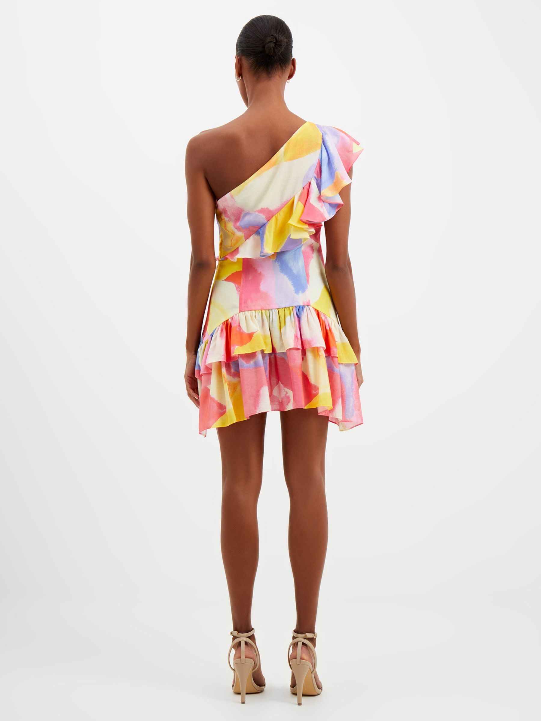 Buy French Connection Isadora Faron One Shoulder Dress, Multi Online at johnlewis.com