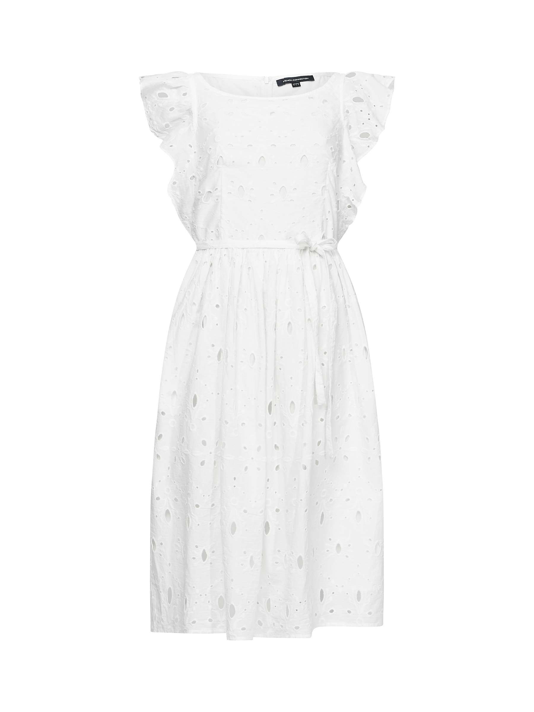 French Connection Cilla Broderie Anglaise Dress, Summer White at John ...
