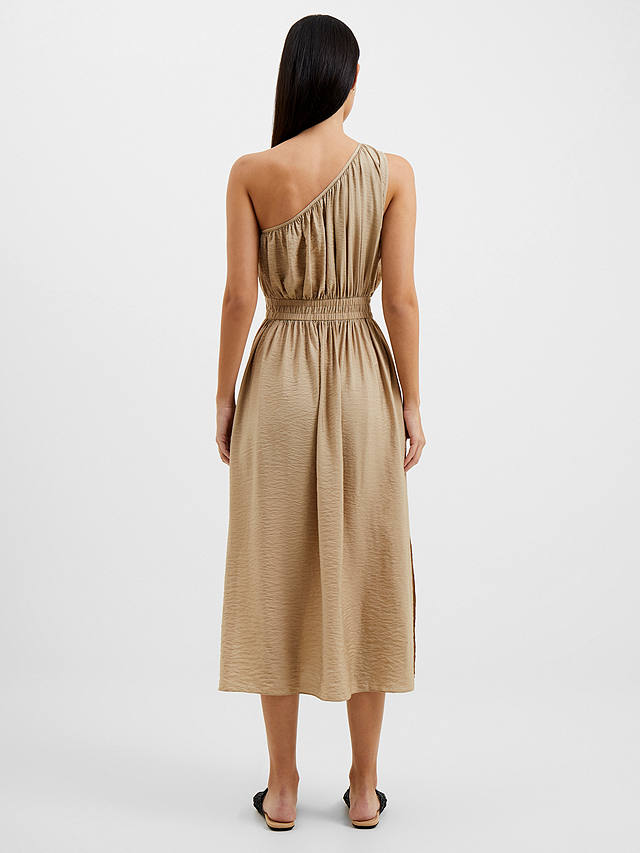 French Connection Faron Midi One Shoulder Dress, Incense, 16