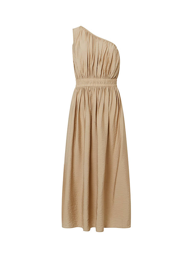 French Connection Faron Midi One Shoulder Dress, Incense, 16