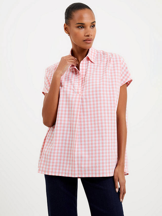 French Connection Rhodes Gingham, Pink/White at John Lewis & Partners