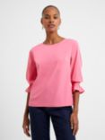 French Connection Crepe Long Sleeve Smocked Cuff Top, Camilla Rose
