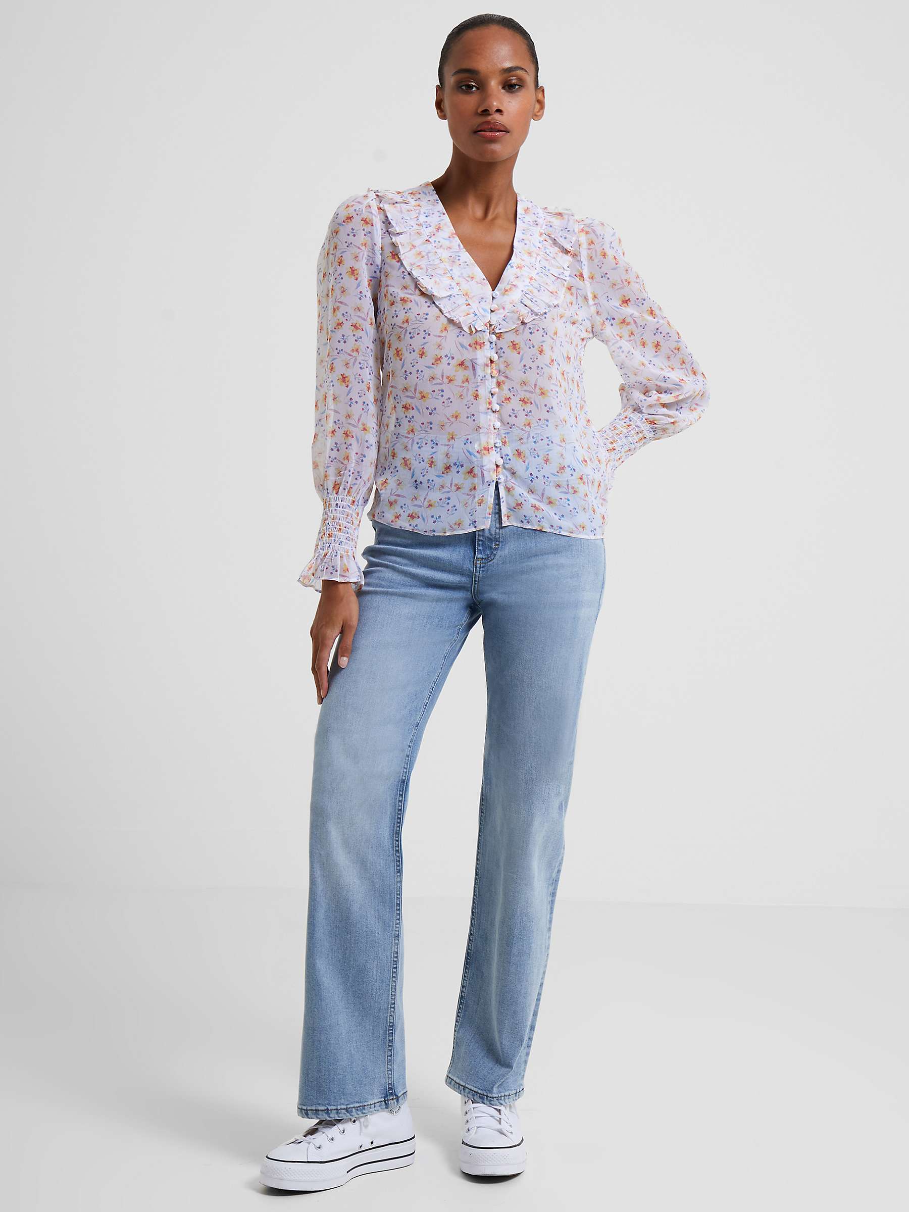 French Connection Camille Blouse, Summer White at John Lewis & Partners