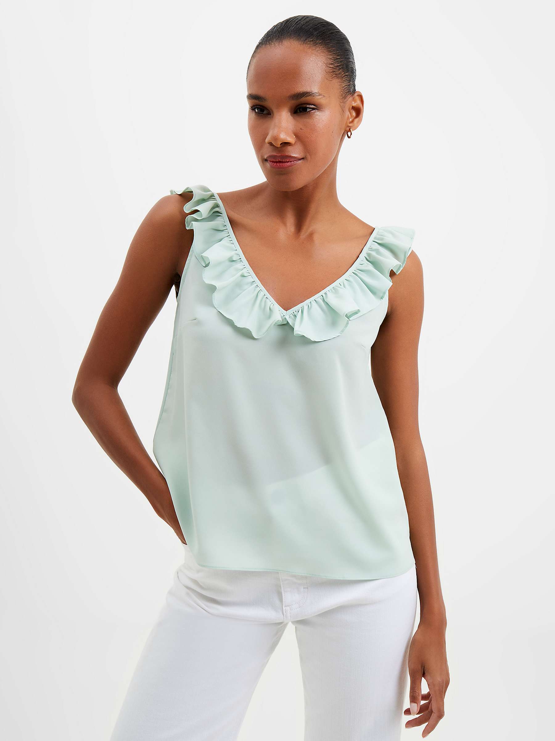 Buy French Connection Recycled Crepe Light Ruffle Cami Online at johnlewis.com