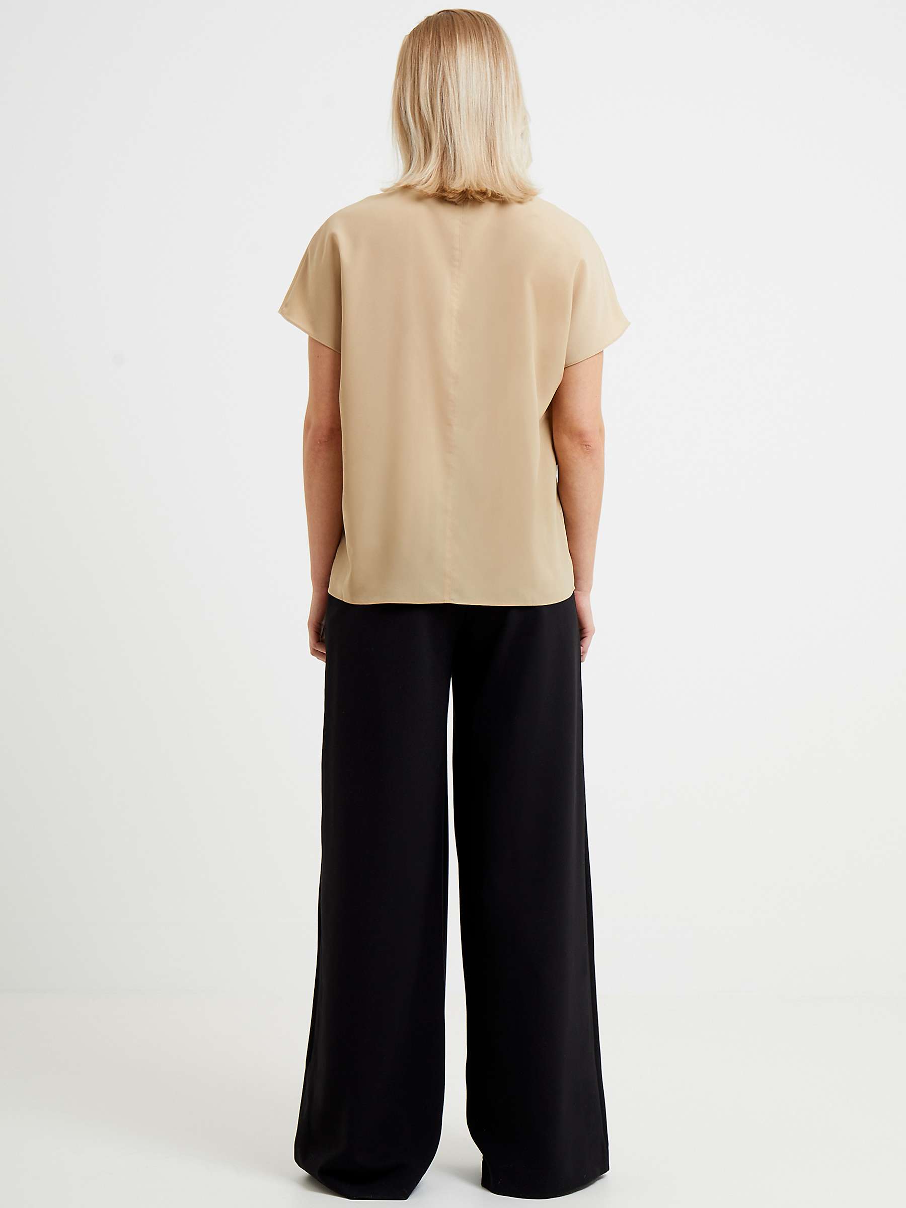 Buy French Connection Crepe Light Crew Neck Top Online at johnlewis.com