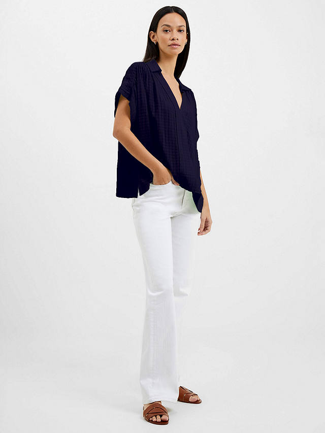 French Connection Birch Popover Shirt, Marine at John Lewis & Partners