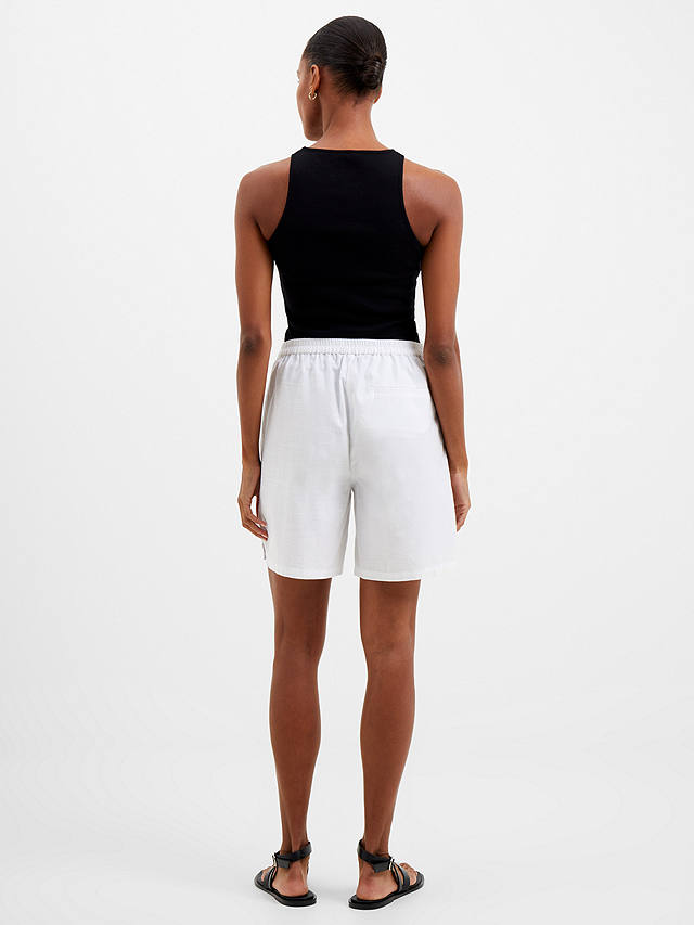 French Connection Alania Lyocell Blend Shorts, Linen White         