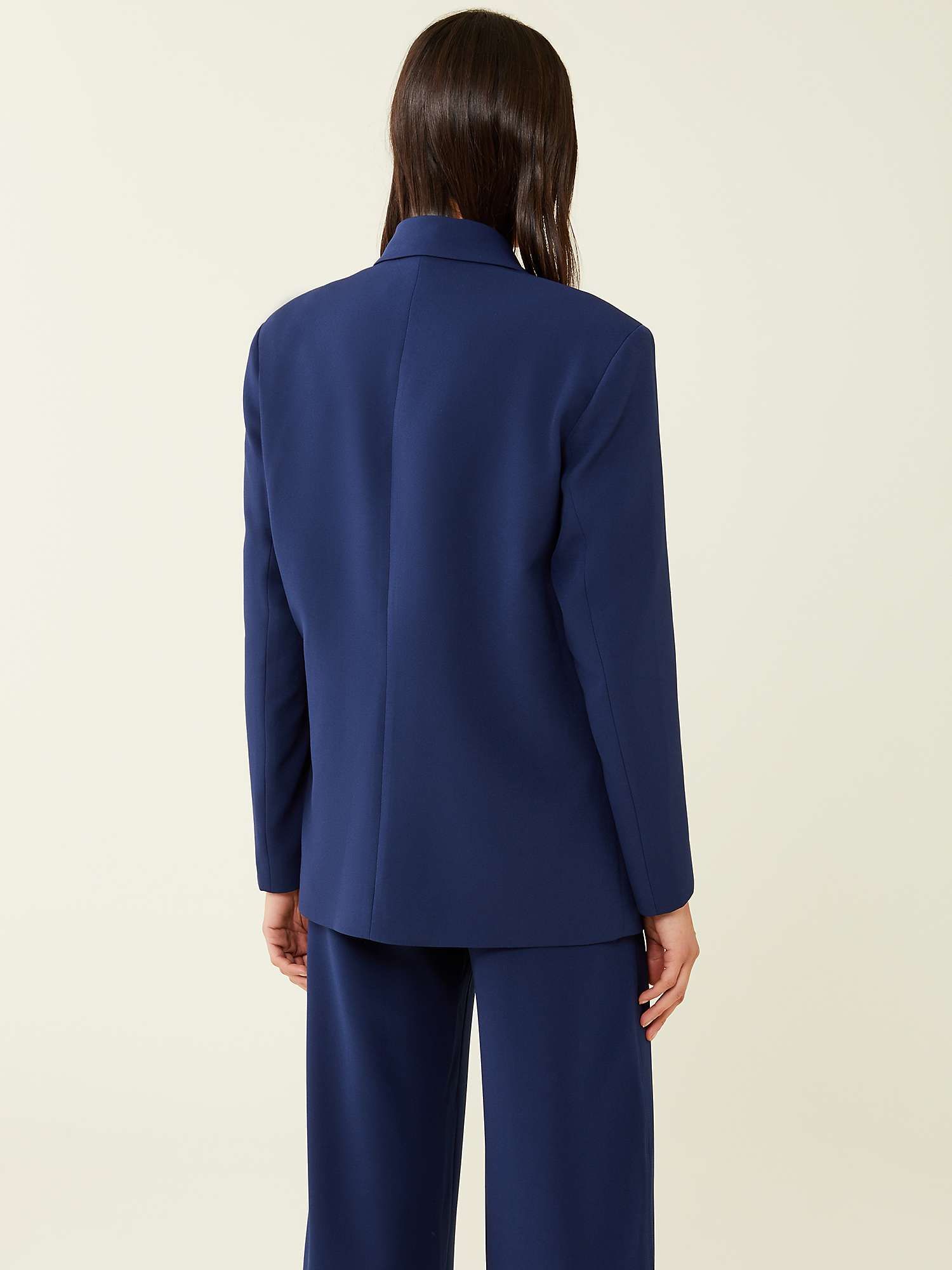Finery Maeve Double Breasted Blazer, Navy at John Lewis & Partners
