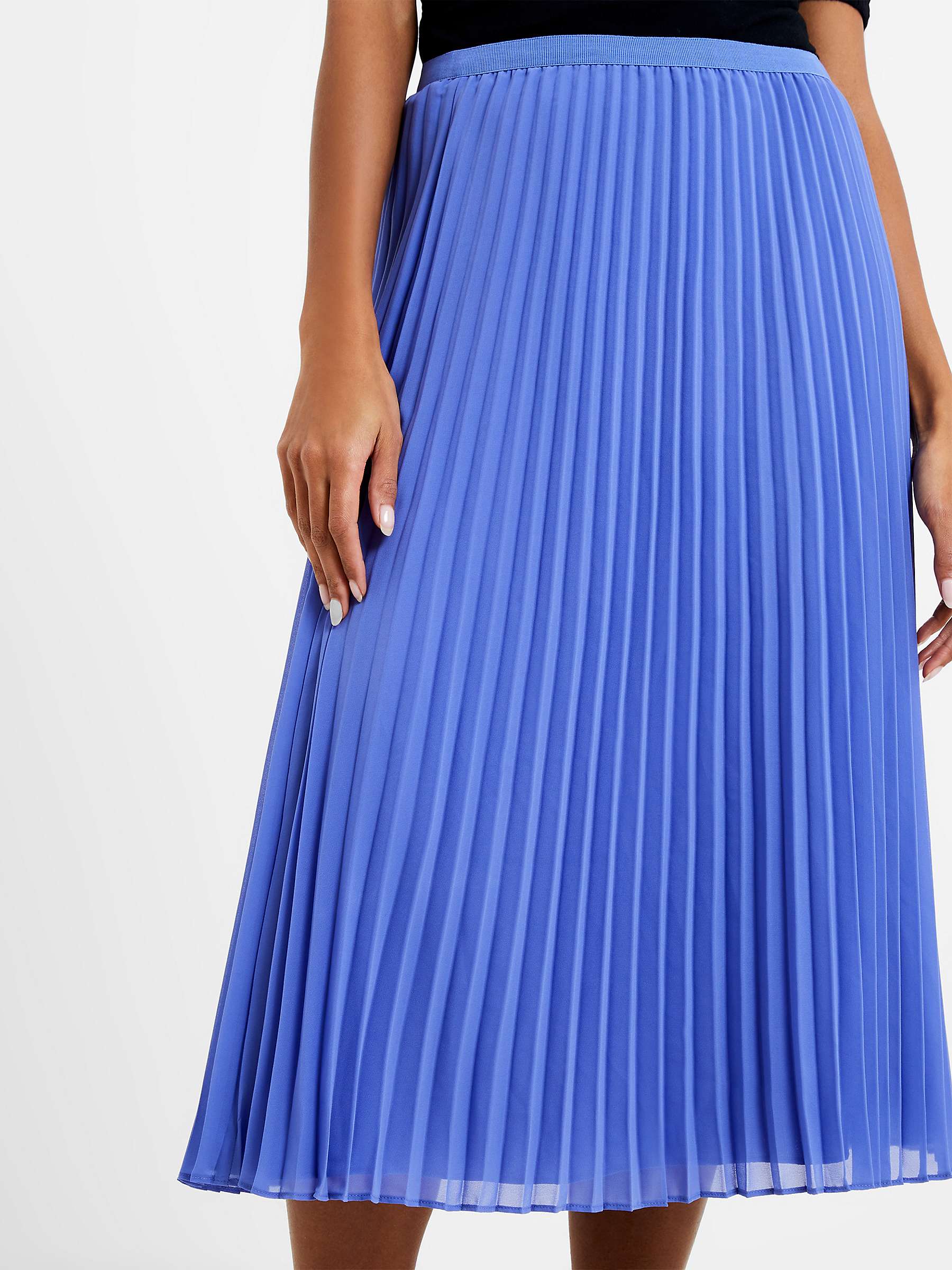 Buy French Connection Pleated Solid Midi Skirt Online at johnlewis.com