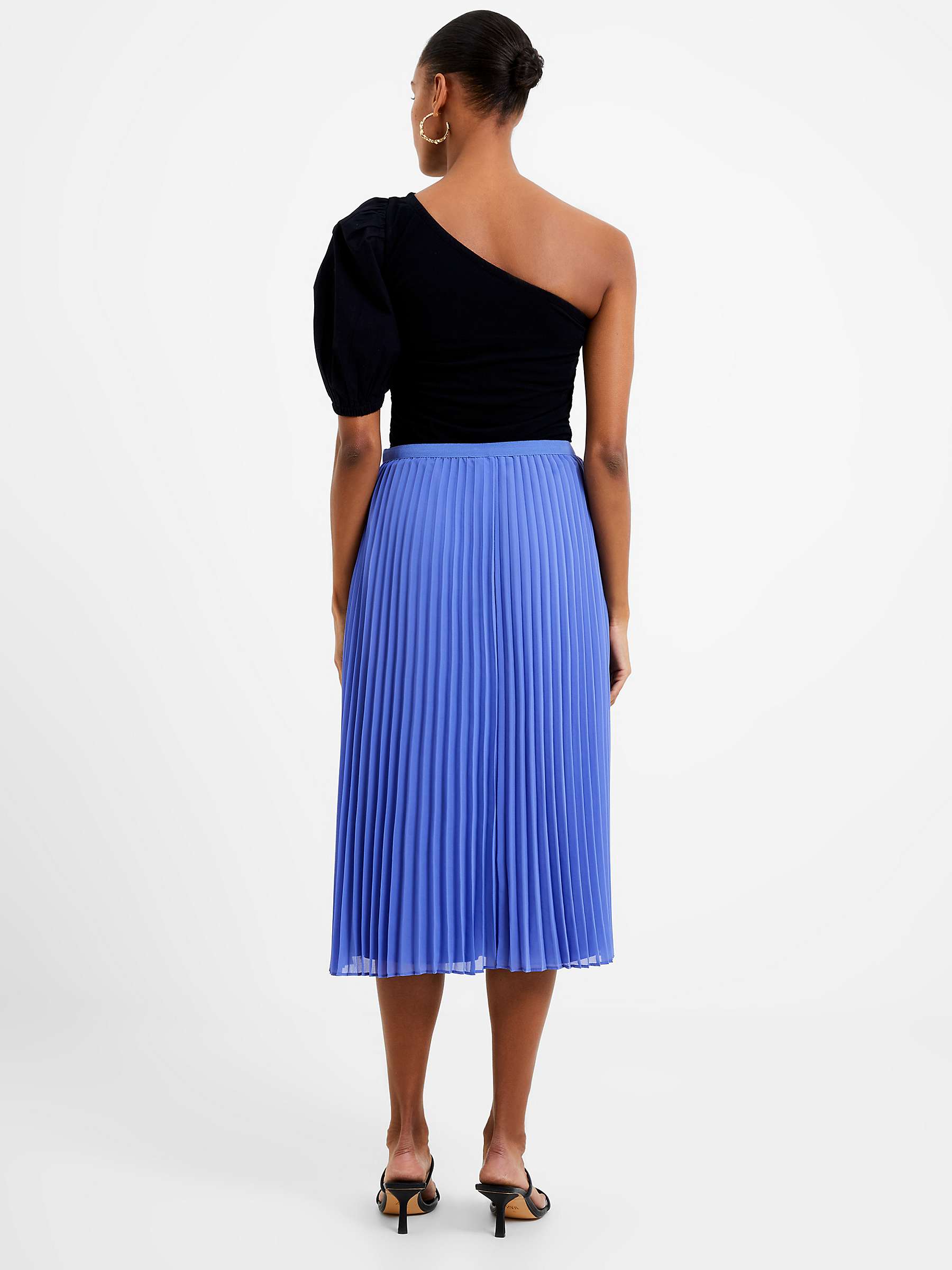 Buy French Connection Pleated Solid Midi Skirt Online at johnlewis.com