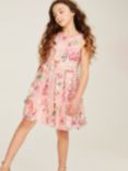 Ted Baker Kids' 3D Floral Scuba Party Dress, Pink/Multi