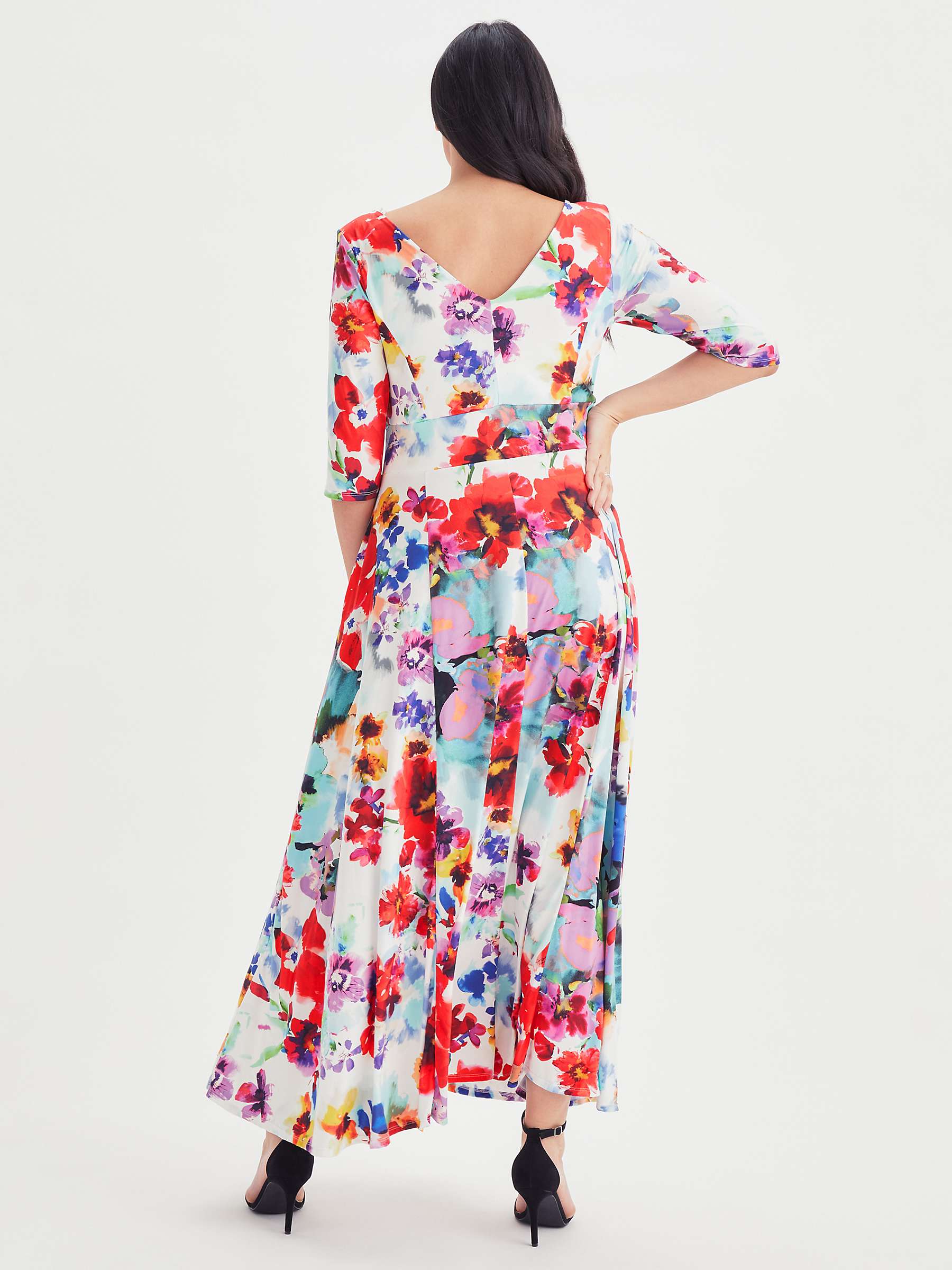 Buy Scarlett & Jo Isabella Floral Maxi Dress, Ivory/Multi Online at johnlewis.com
