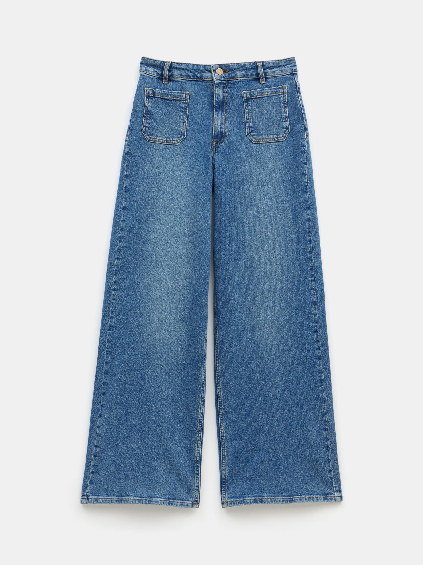 HUSH Rowan Flared Jeans, Mid Authentic Wash, 16S