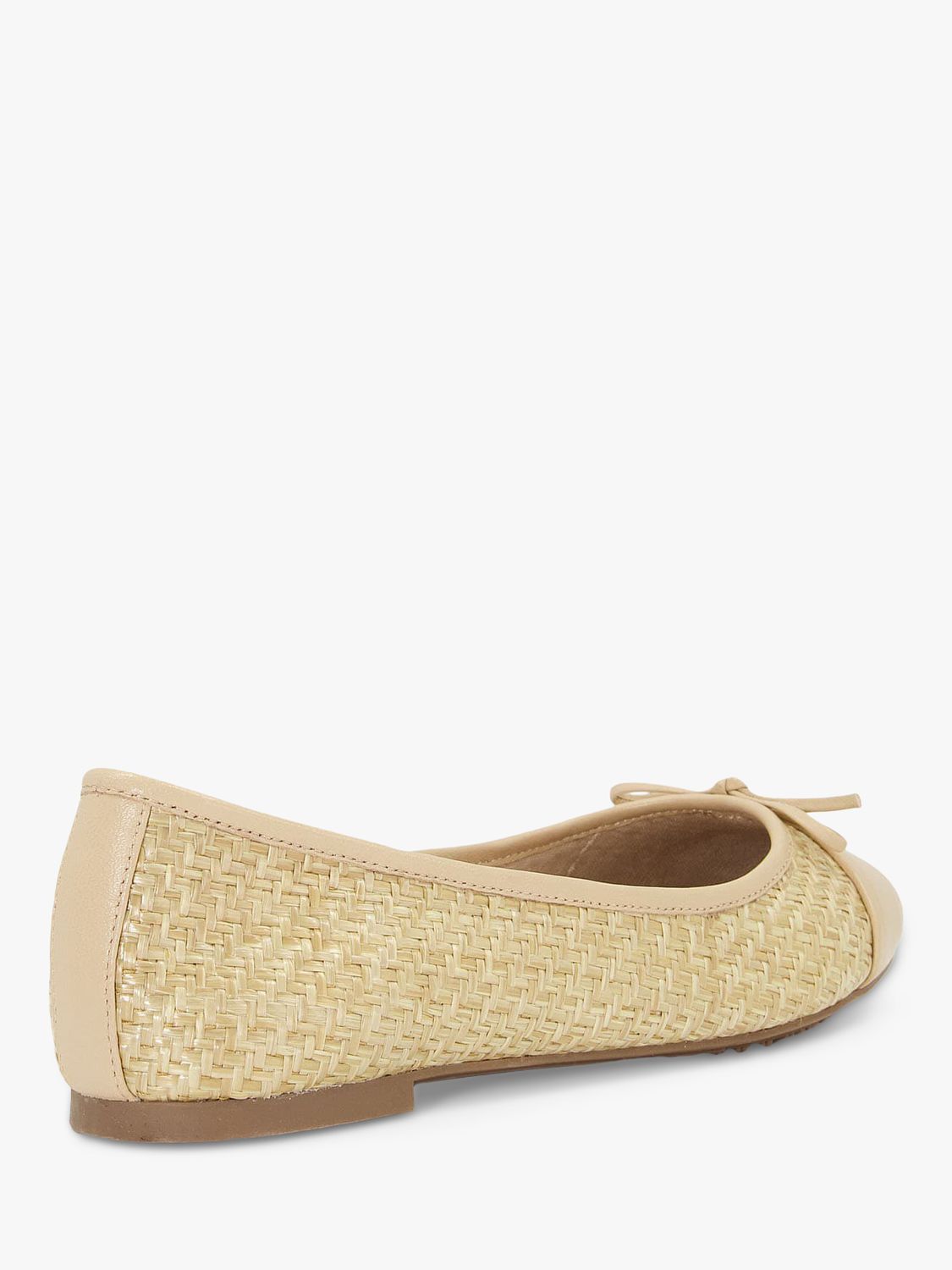 John Lewis Holly Leather Woven Ballerina Pumps, Gold at John Lewis