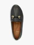 Dune Grandeur Leather Metal Trim Snaffle Loafers