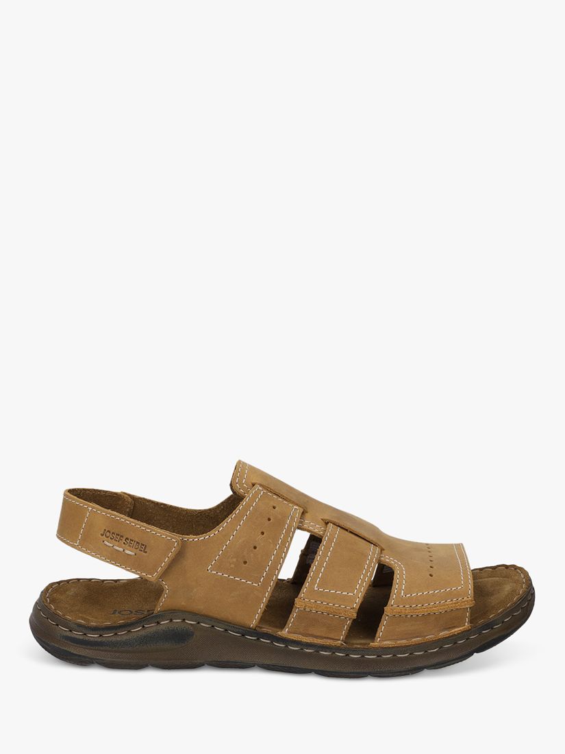 Buy Josef Seibel Maverick Castagne Leather Sandals, Brown Online at johnlewis.com