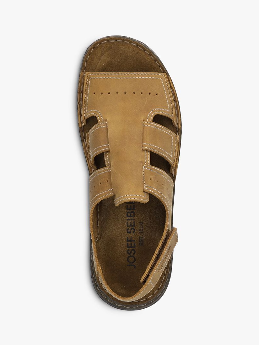 Buy Josef Seibel Maverick Castagne Leather Sandals, Brown Online at johnlewis.com