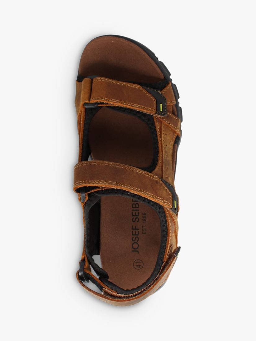 Josef Seibel Bart 04 Leather Strappy Footbed Sandals, Camel, 6.5
