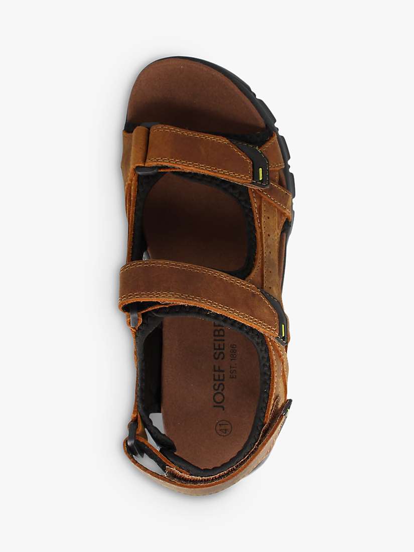 Buy Josef Seibel Bart 04 Leather Strappy Footbed Sandals, Camel Online at johnlewis.com