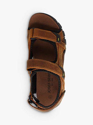 Josef Seibel Bart 04 Leather Strappy Footbed Sandals, Camel
