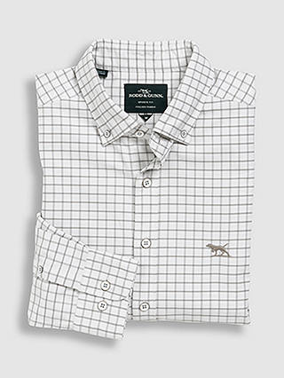 Rodd & Gunn Windowpane Check Long Sleeve Oxford Cotton Shirt, Sand