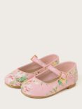 Monsoon Baby Walker Floral Shoes, Pink