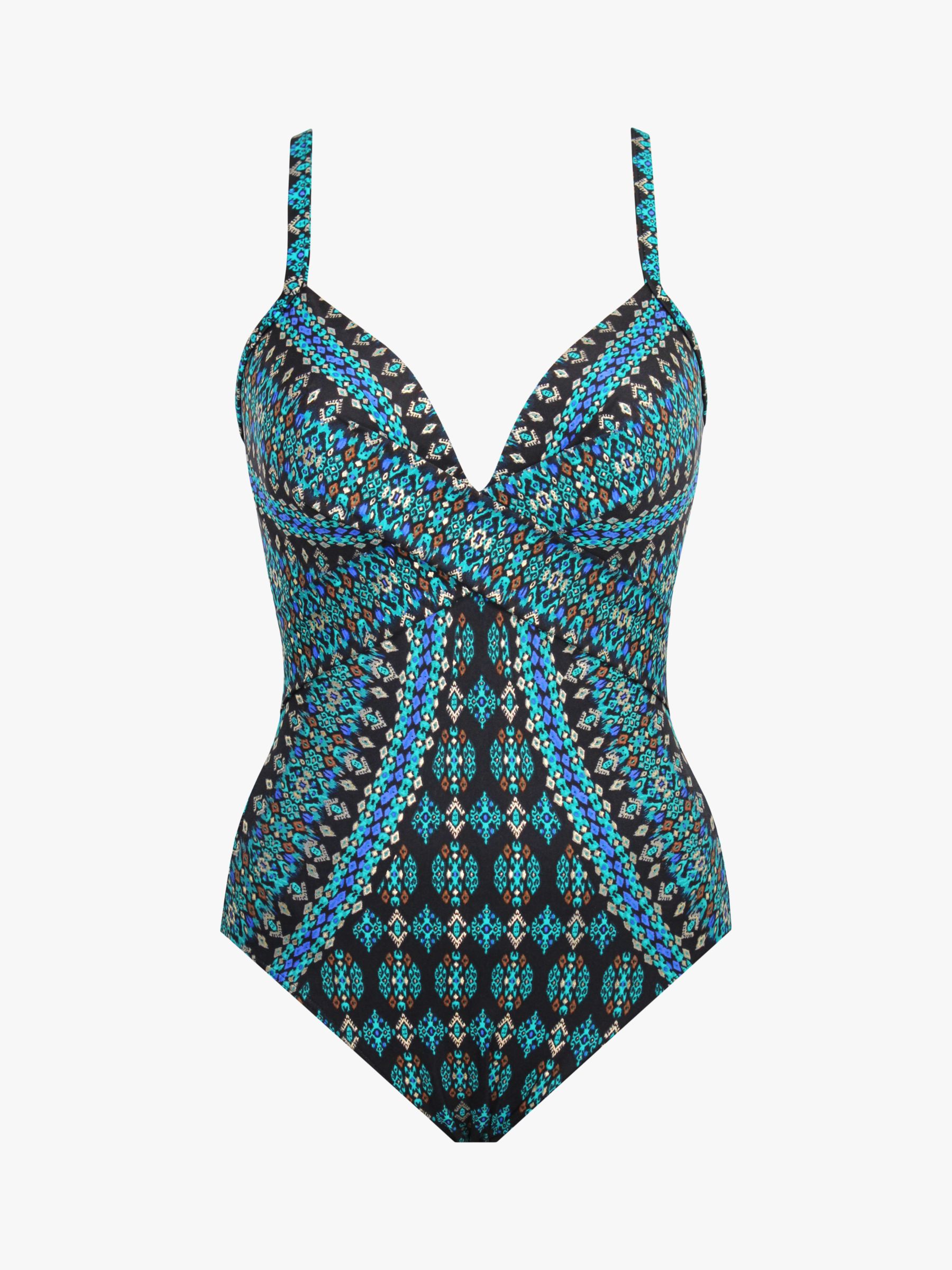 Miraclesuit Amarna Captivate Swimsuit, Blue at John Lewis & Partners