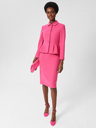 Hobbs Dania Shift Dress, Bright Pink