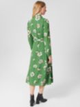 Hobbs Savannah Floral Print Shirt Dress, Pea Green/Multi, Pea Green/Multi