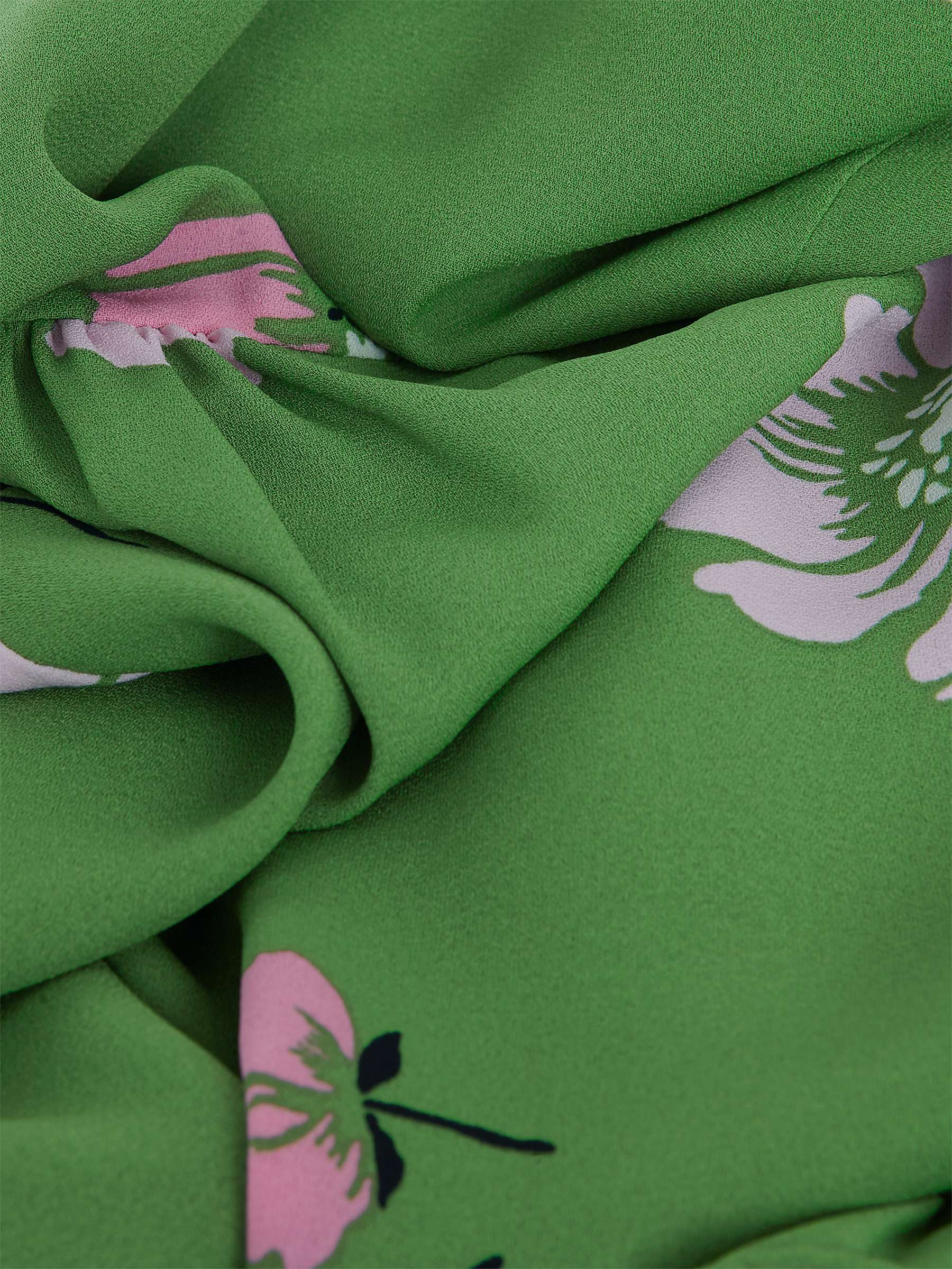 Buy Hobbs Sutton Floral Print Blouse, Pea Green/Multi Online at johnlewis.com