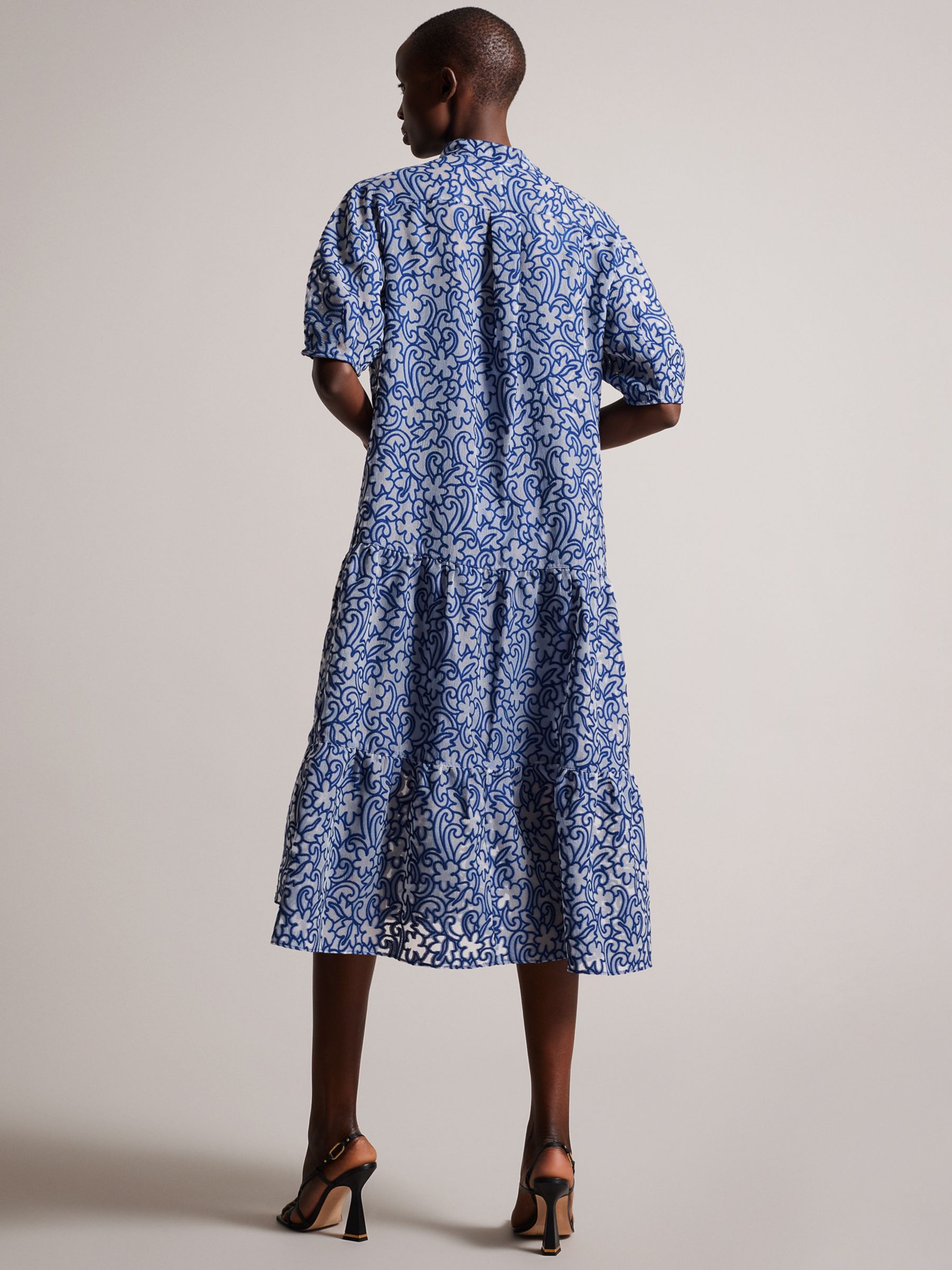 Ted Baker Camriyn Shirt Dress, Blue/Multi at John Lewis & Partners
