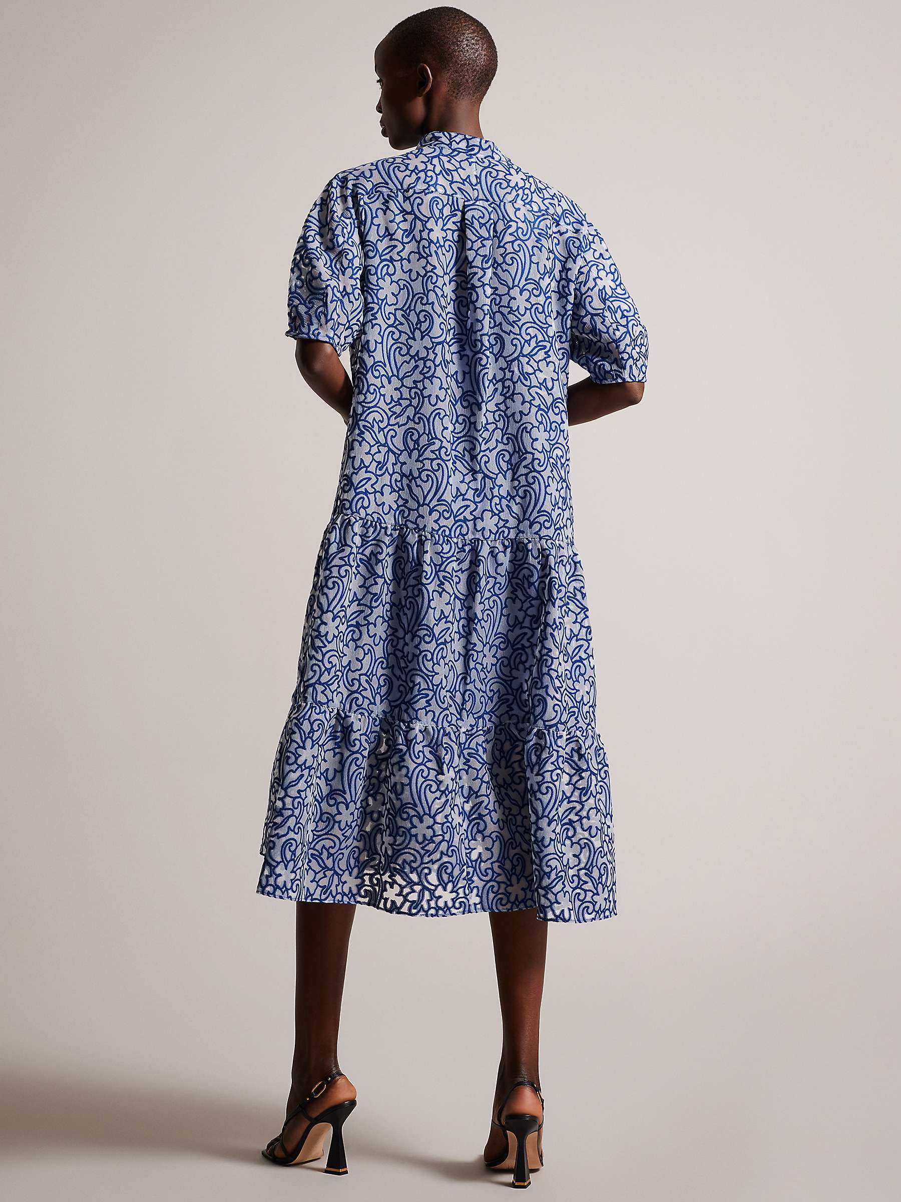 Ted Baker Camriyn Shirt Dress, Blue/Multi at John Lewis & Partners