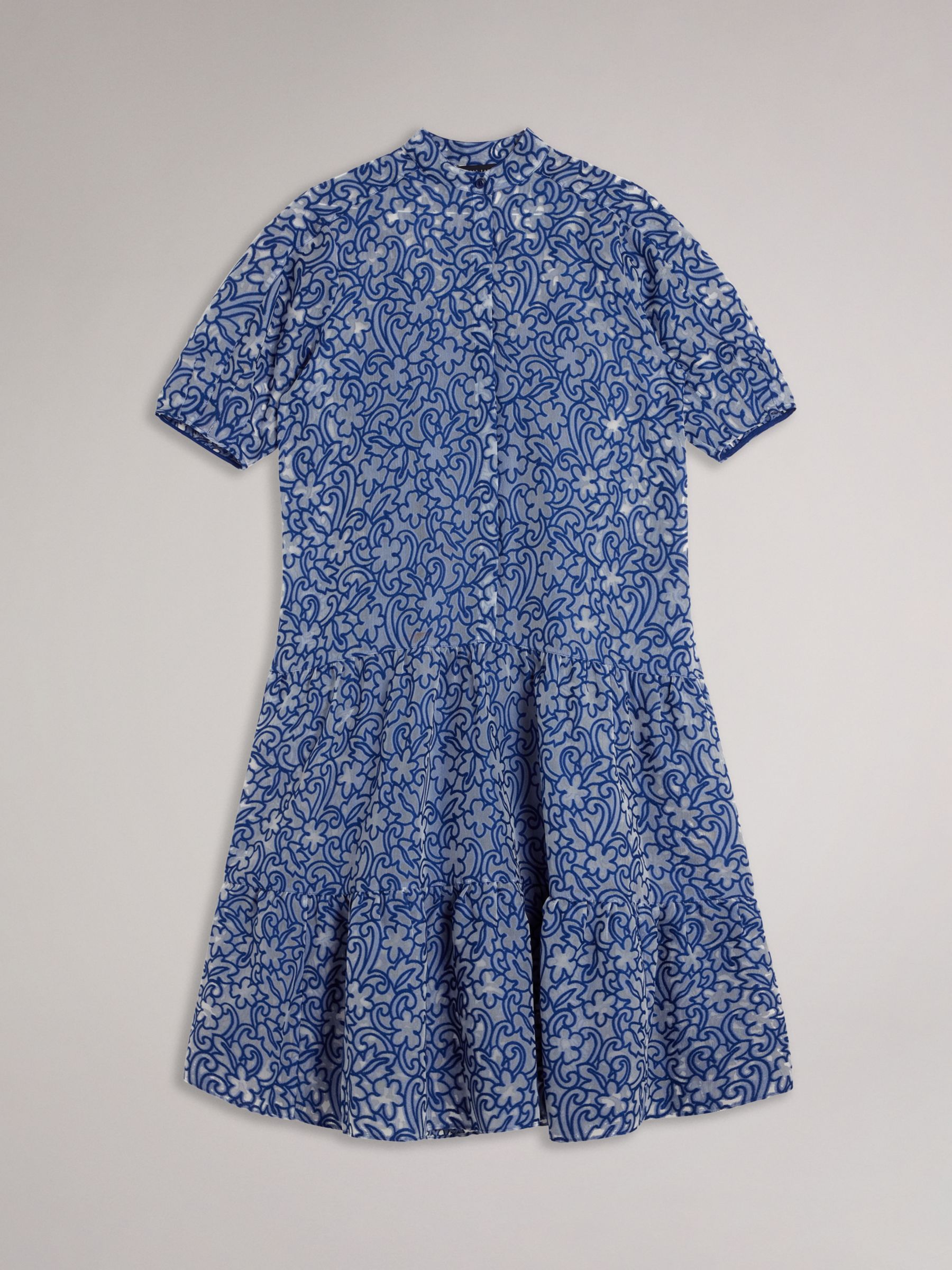 Ted Baker Camriyn Shirt Dress, Blue/Multi at John Lewis & Partners