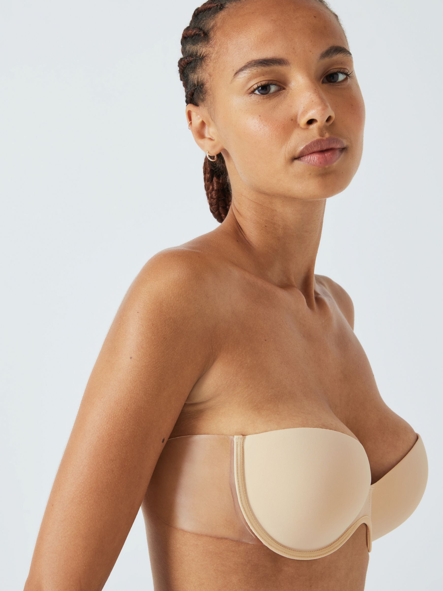 John Lewis Winged Boost Strapless Backless Bra, Almond, A