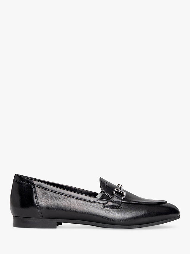 NeroGiardini Leather Snaffle Loafers, Black
