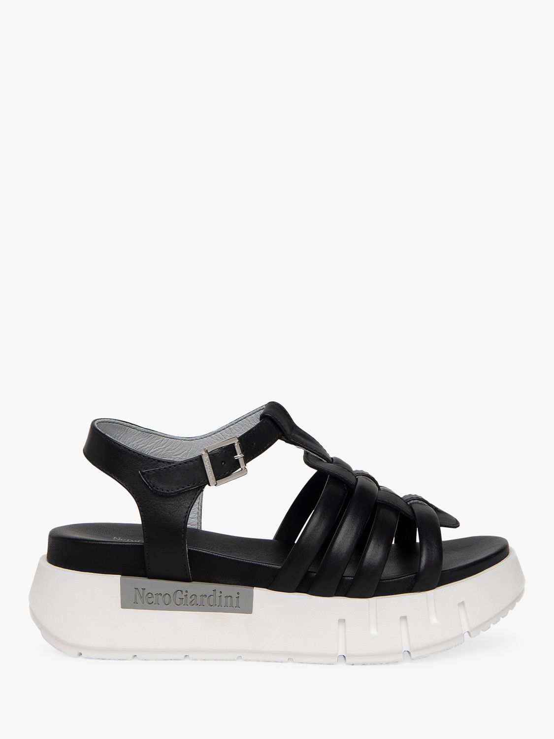 NeroGiardini Leather Fisherman Platform Sandals