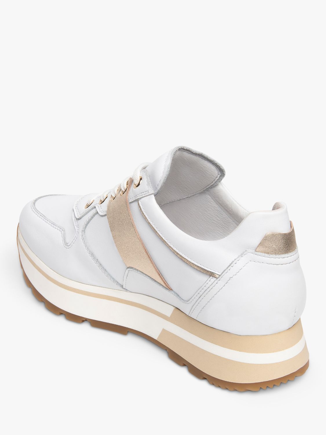 NeroGiardini Leather Platform Trainers, White