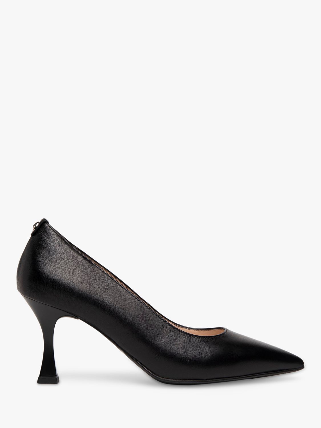 NeroGiardini Leather Court Shoes, Black at John Lewis & Partners