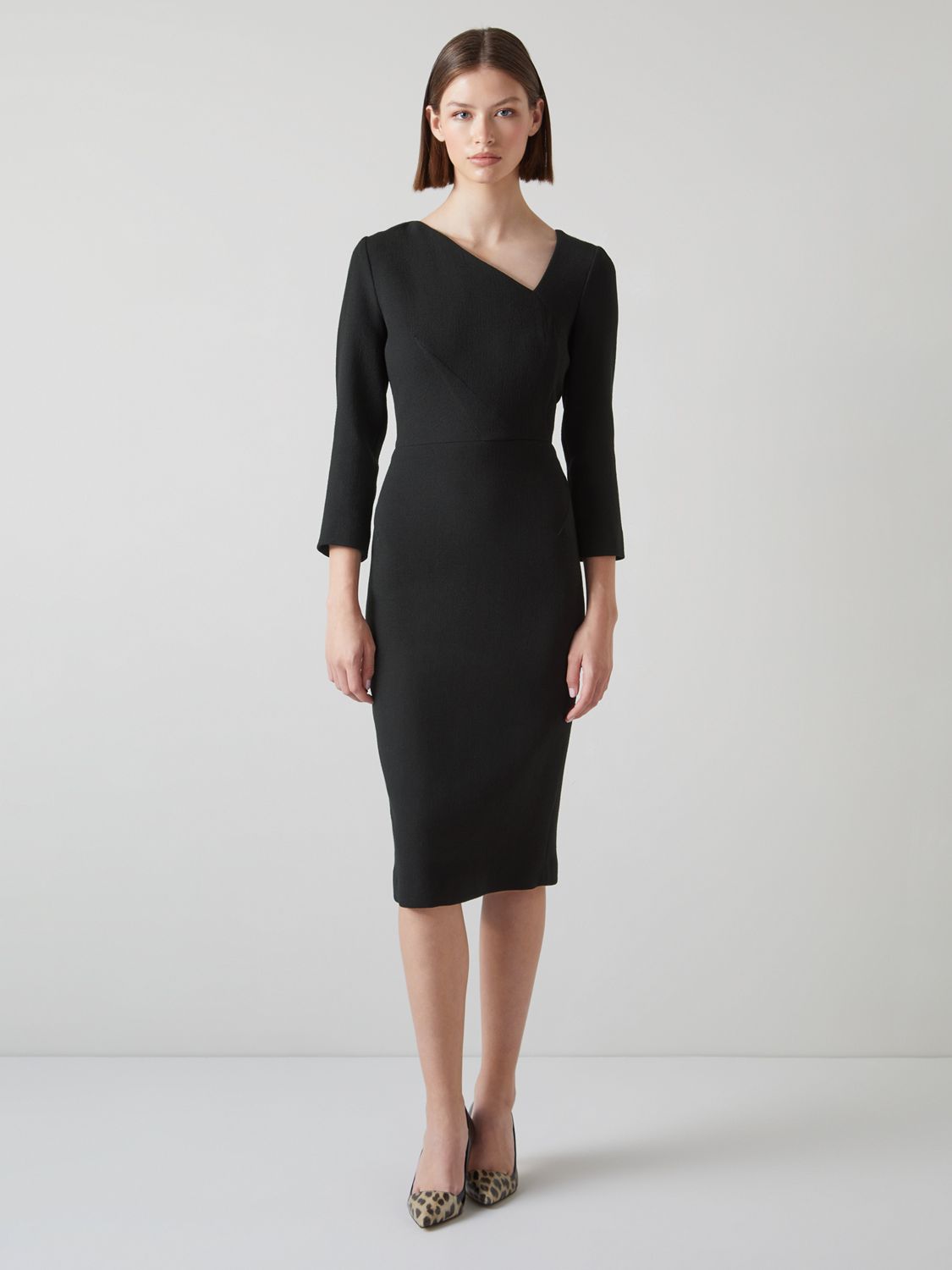 L.K.Bennett Alexis Dress, Black at John Lewis & Partners