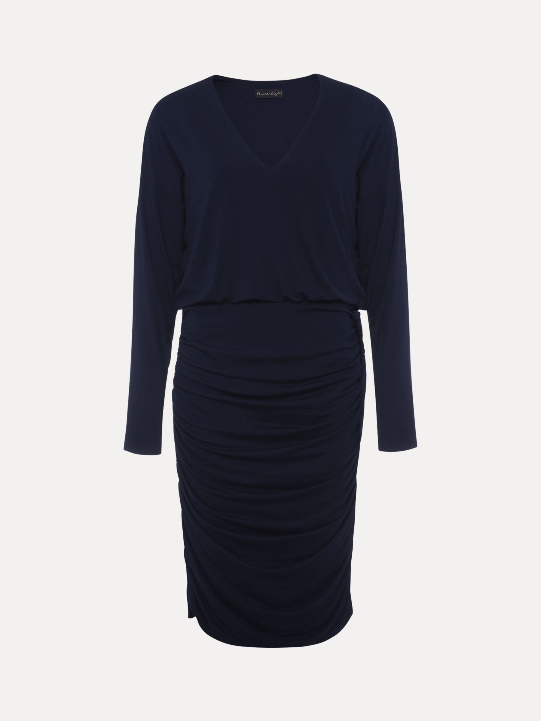 Phase Eight Jules Jersey Belted Batwing Dress, Navy, 8