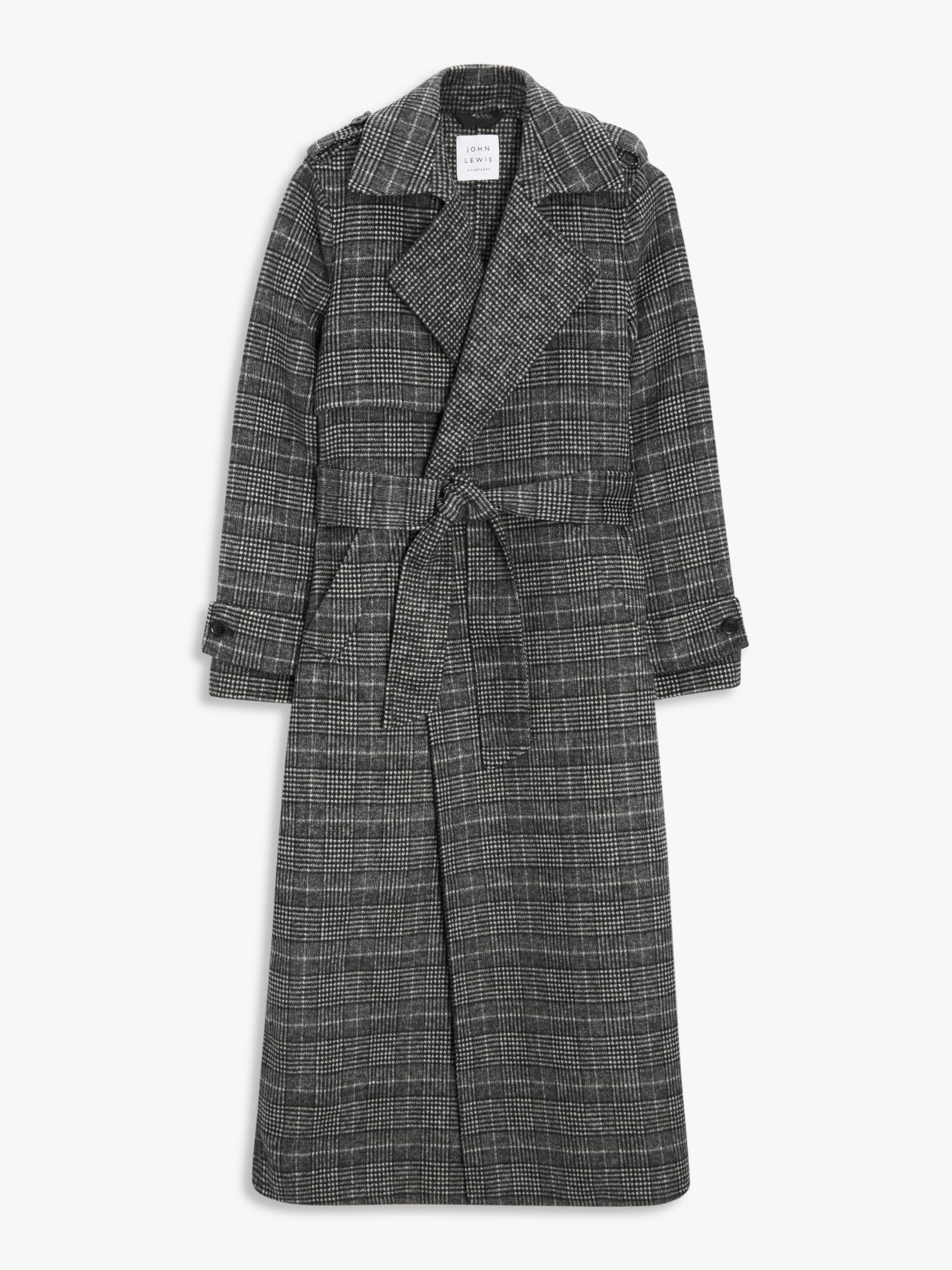 John Lewis Hand Finished Double Faced Wool Blend Trench Coat at John ...