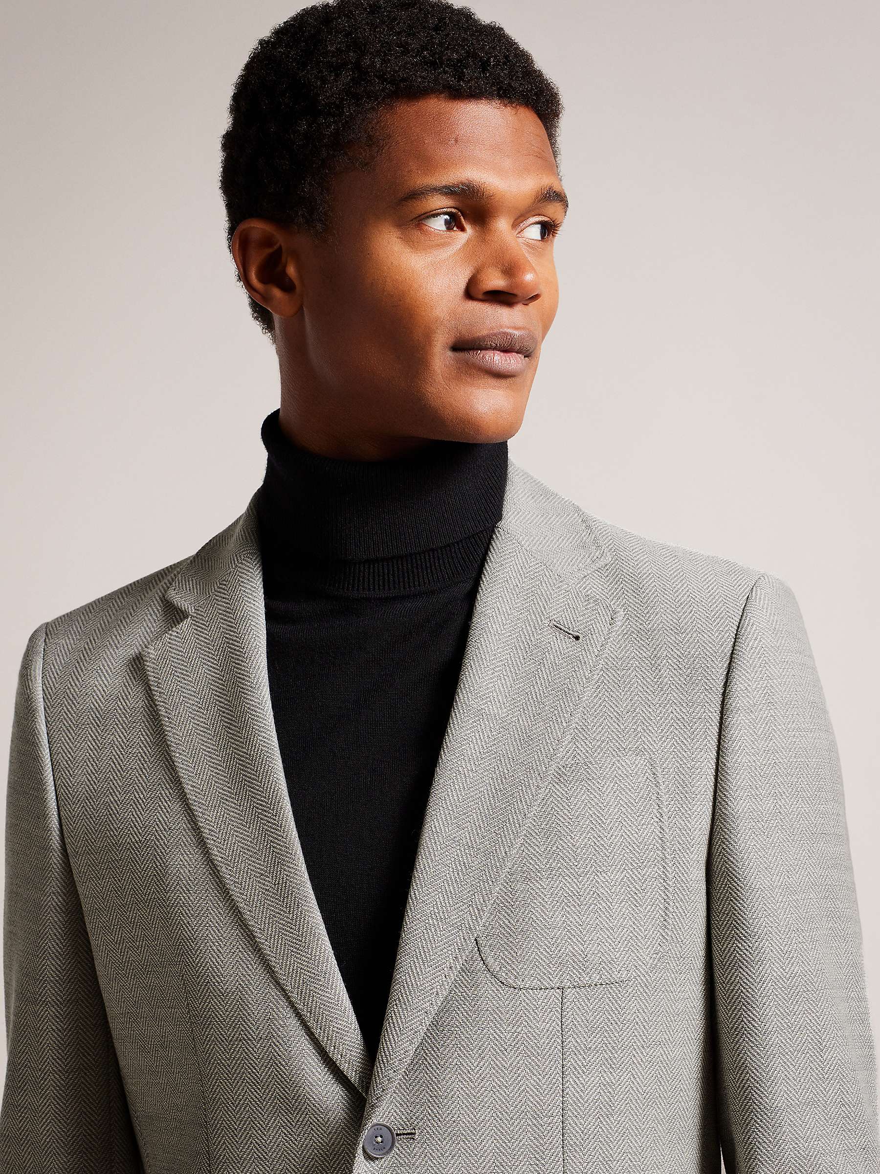 Buy Ted Baker Lucca Slim Fit Wool Jacket, Grey Online at johnlewis.com