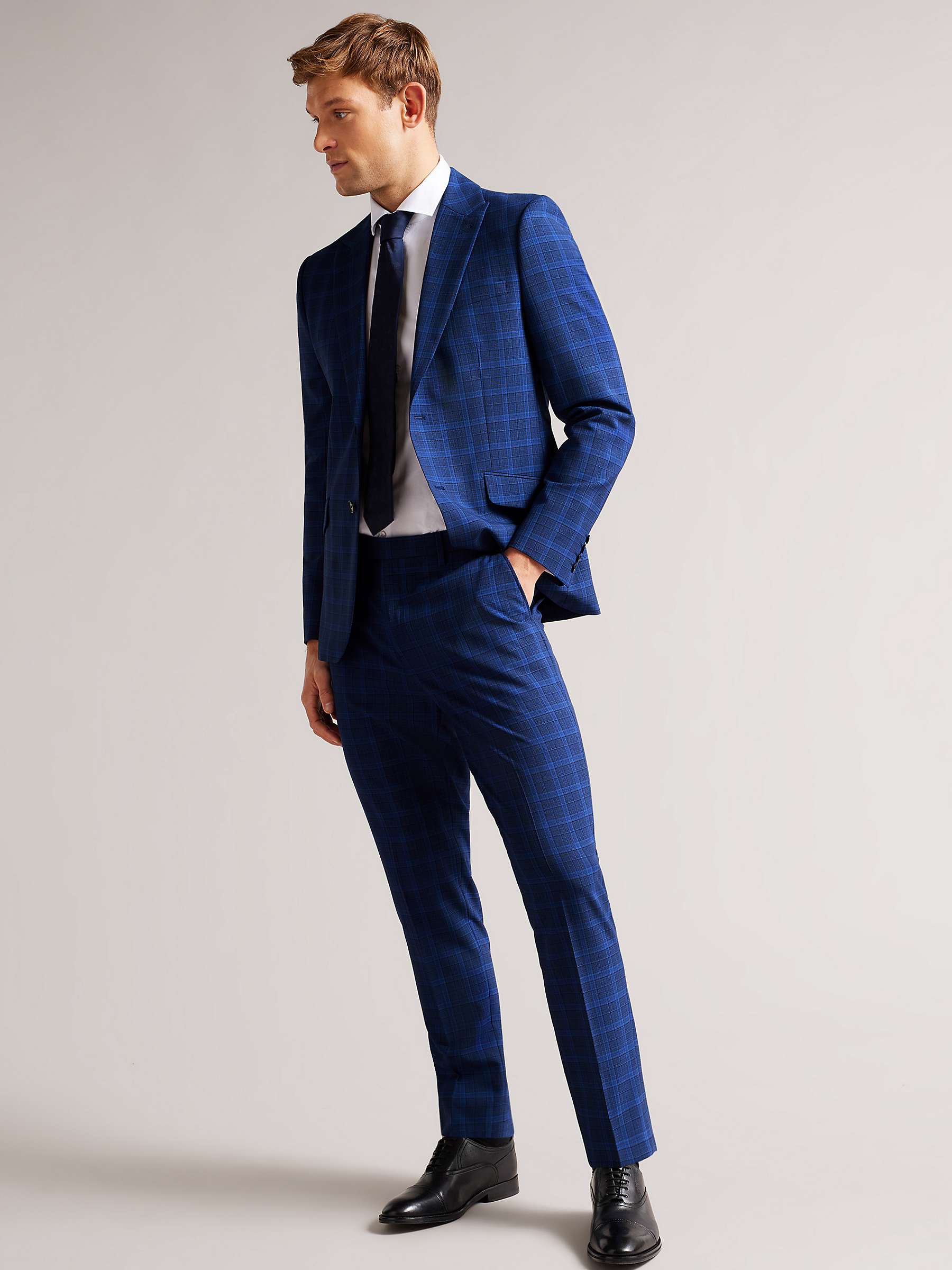 Buy Ted Baker Apolloj Slim Fit Wool Silk Check Suit Jacket Online at johnlewis.com