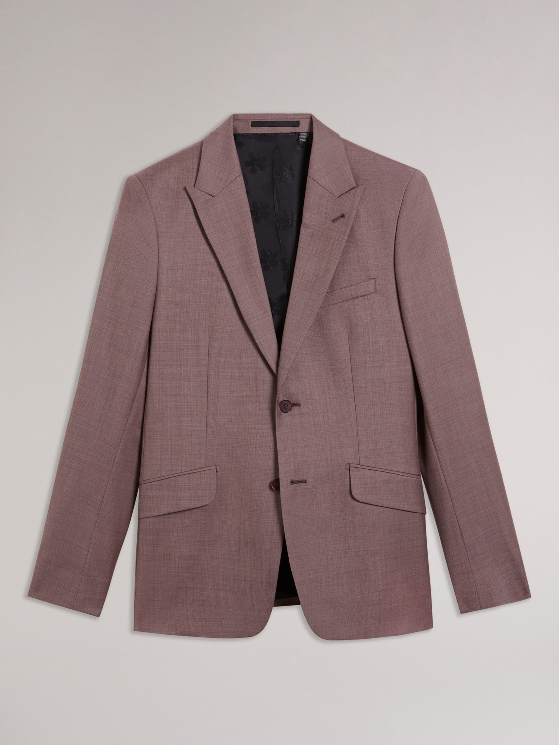 Ted Baker Byronj Slim Fit Wool Suit Jacket, Mid Pink, XS