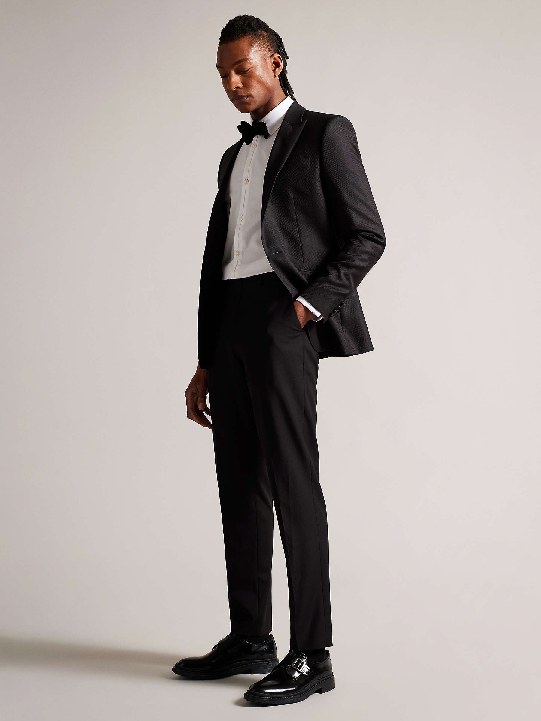 Buy Ted Baker Logan Slim Fit Silk Blend Tuxedo Jacket, Black Online at johnlewis.com