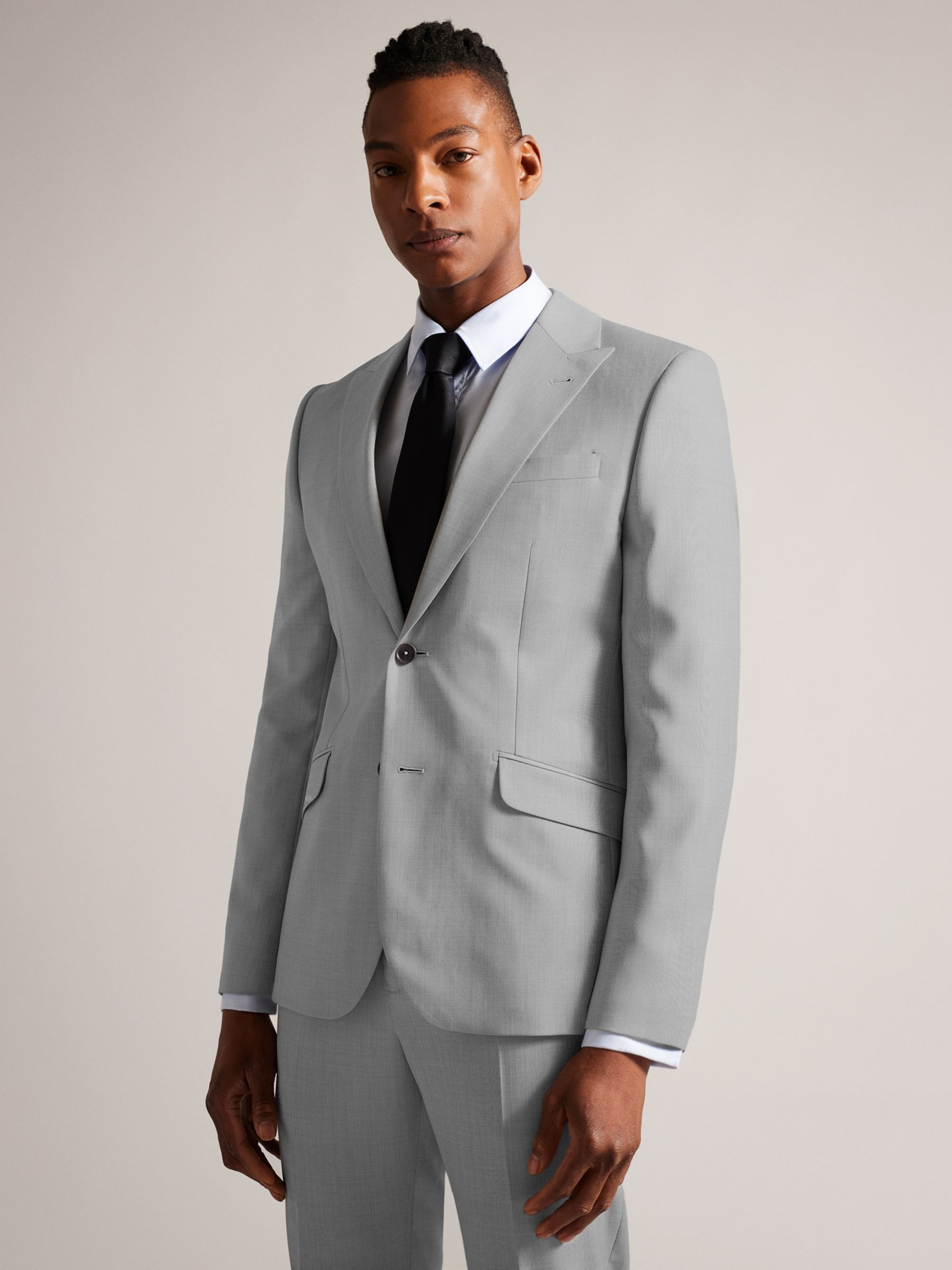 Ted Baker Byron Slim Fit Wool Suit Jacket, Light Grey, S
