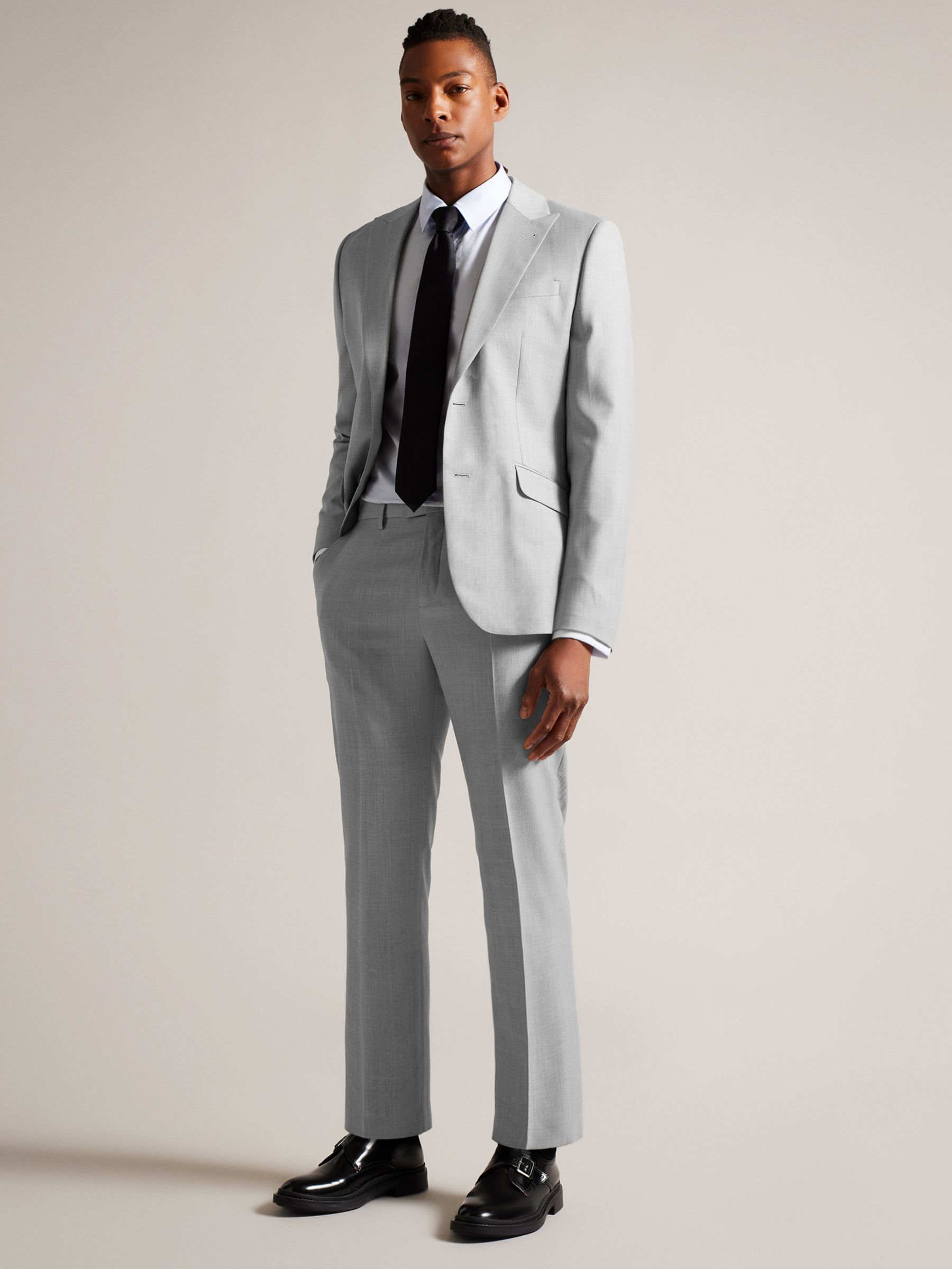 Buy Ted Baker Byron Slim Fit Wool Suit Jacket, Light Grey Online at johnlewis.com