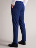 Ted Baker Apollot Slim Fit Check Trousers, Dark Blue