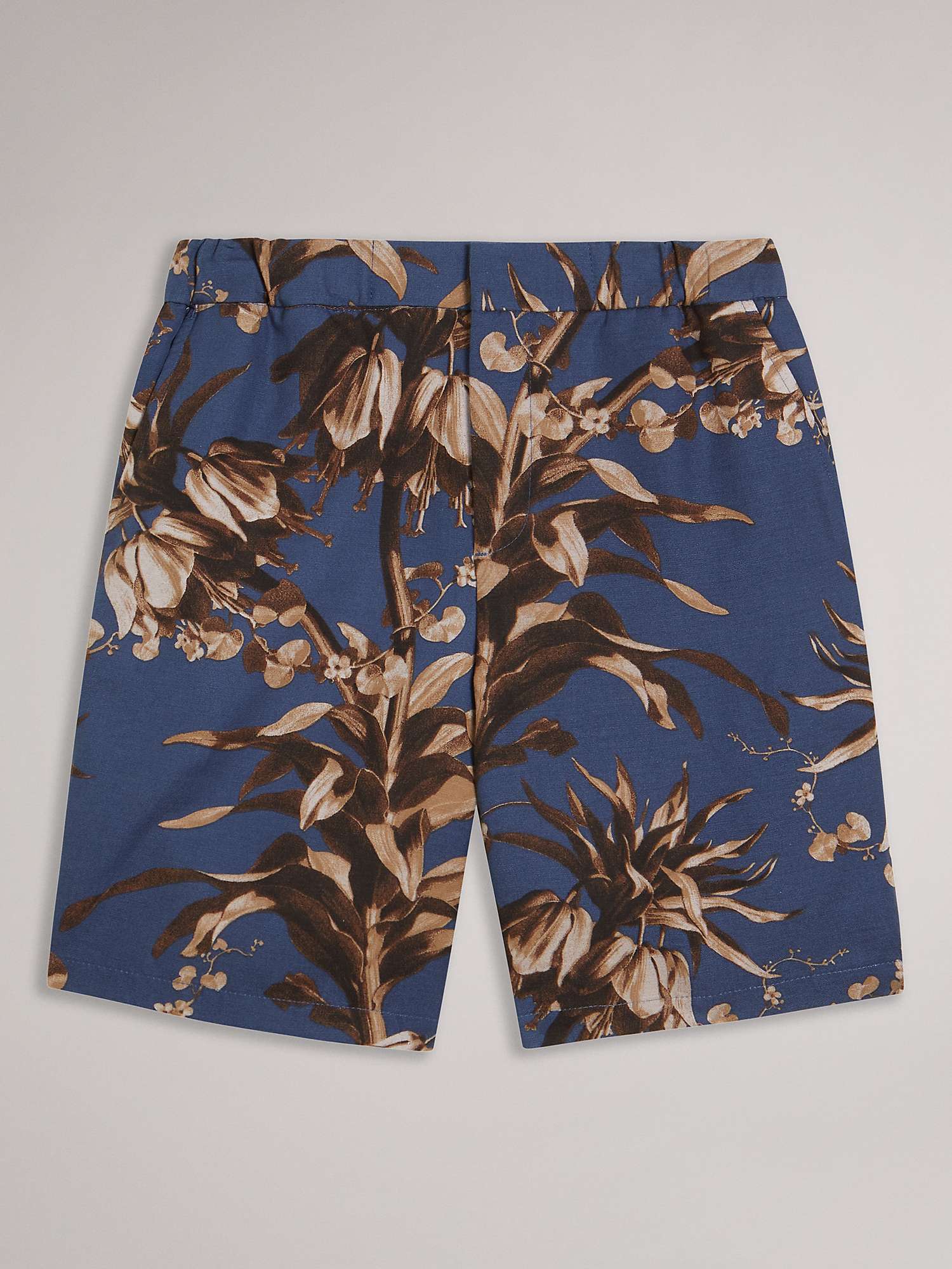 Buy Ted Baker Canriya Linen Blend Shorts, Navy Online at johnlewis.com